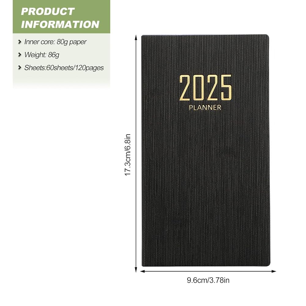 Druckerpatronen Hp 302 Taschenkalender 2025 A6 Wochen bersicht Auf 2 Seiten Softcover Schwarz 10 5x17 8cm Softtouch Kalender 2025 A6
