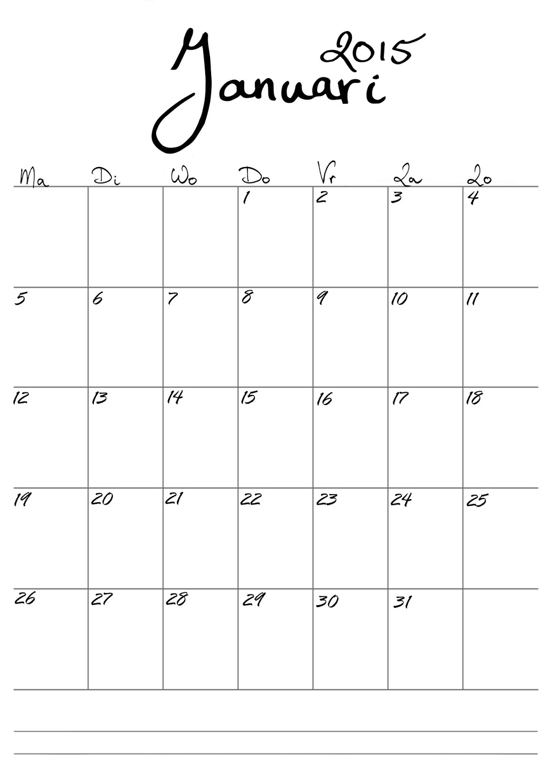 Kalender Printen Gratis