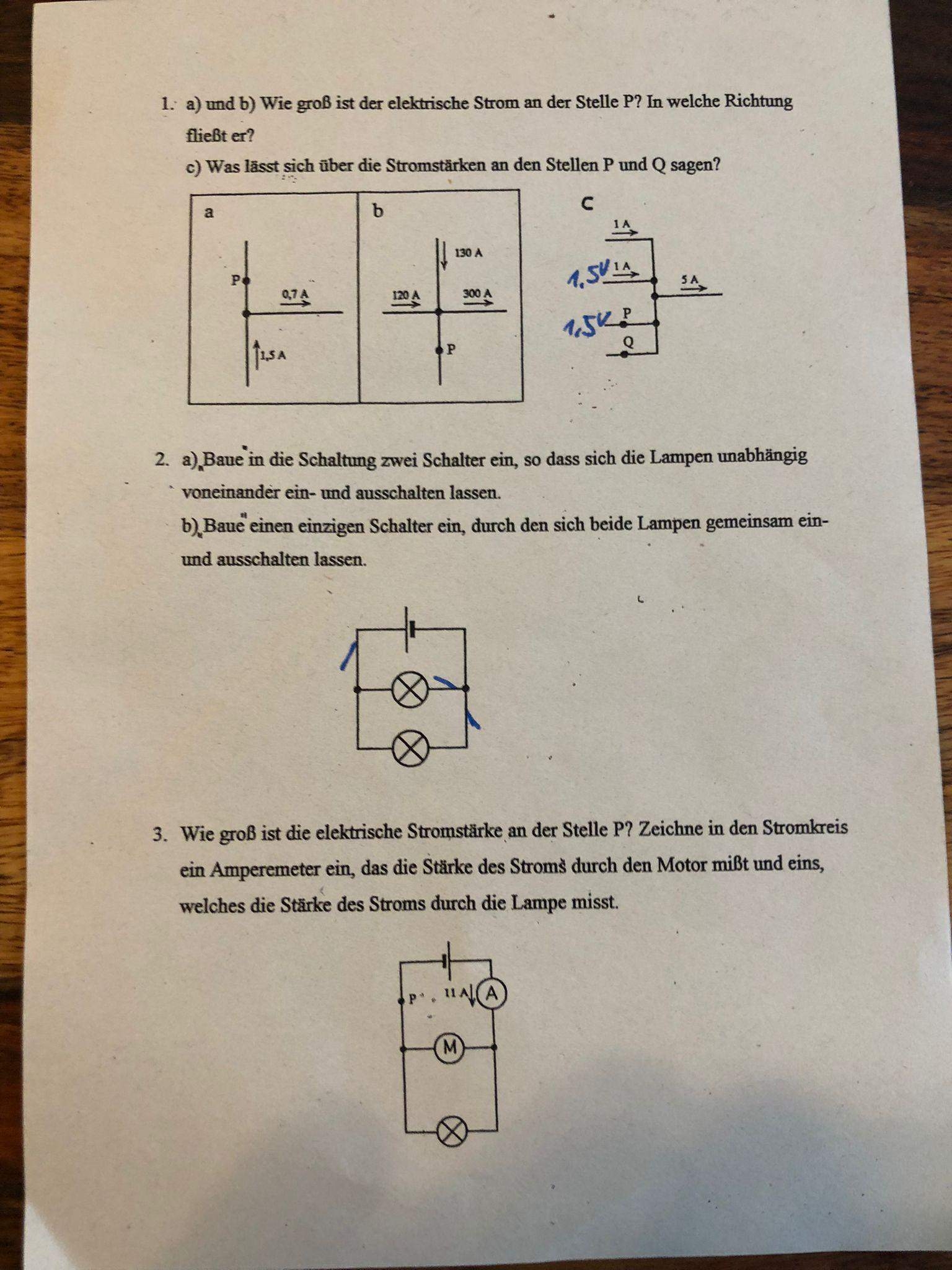 E Lehre 9 Klasse Schaltpl ne Aufgaben Schule Physik Elektrizit t 