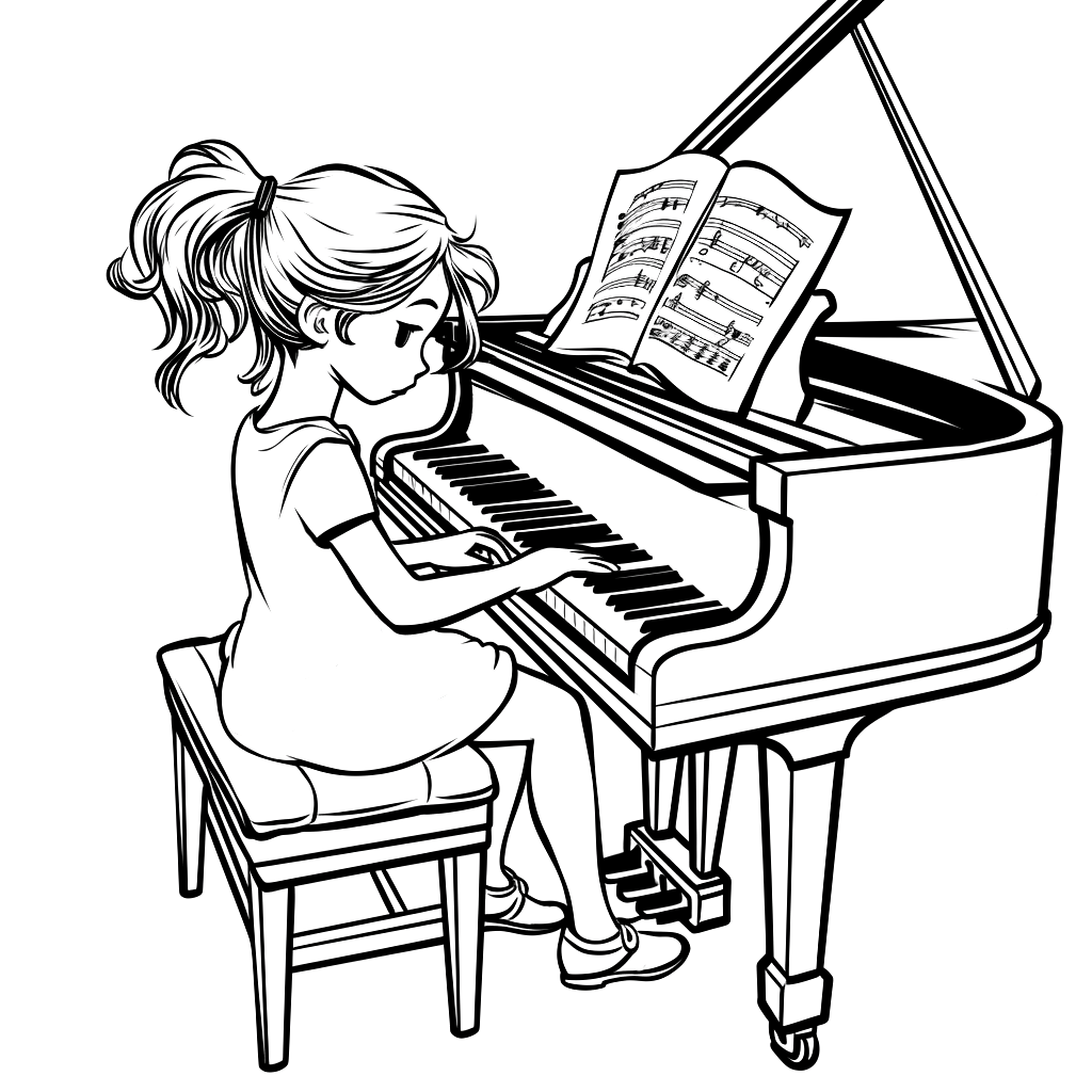 Ein Kleiner Pianist Ausmalbild Kostenlos Herunterladen Ein Kleiner Pianist Ausmalbild Kostenlos Herunterladen