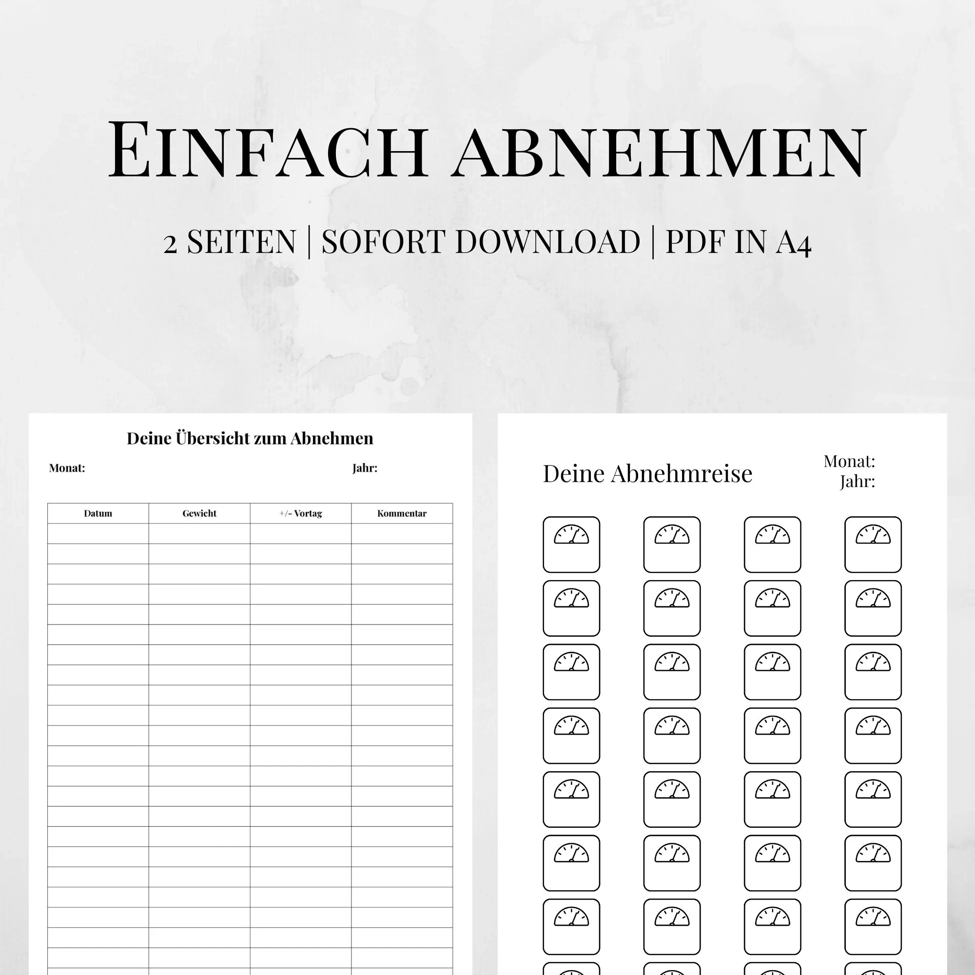 Einfach Abnehmen DIN A4 Gewichtstracker Zum Ausdrucken Verfolge Deine Fortschritte Beim Abnehmen Gewichtstabelle Gewichtstagebuch Etsy
