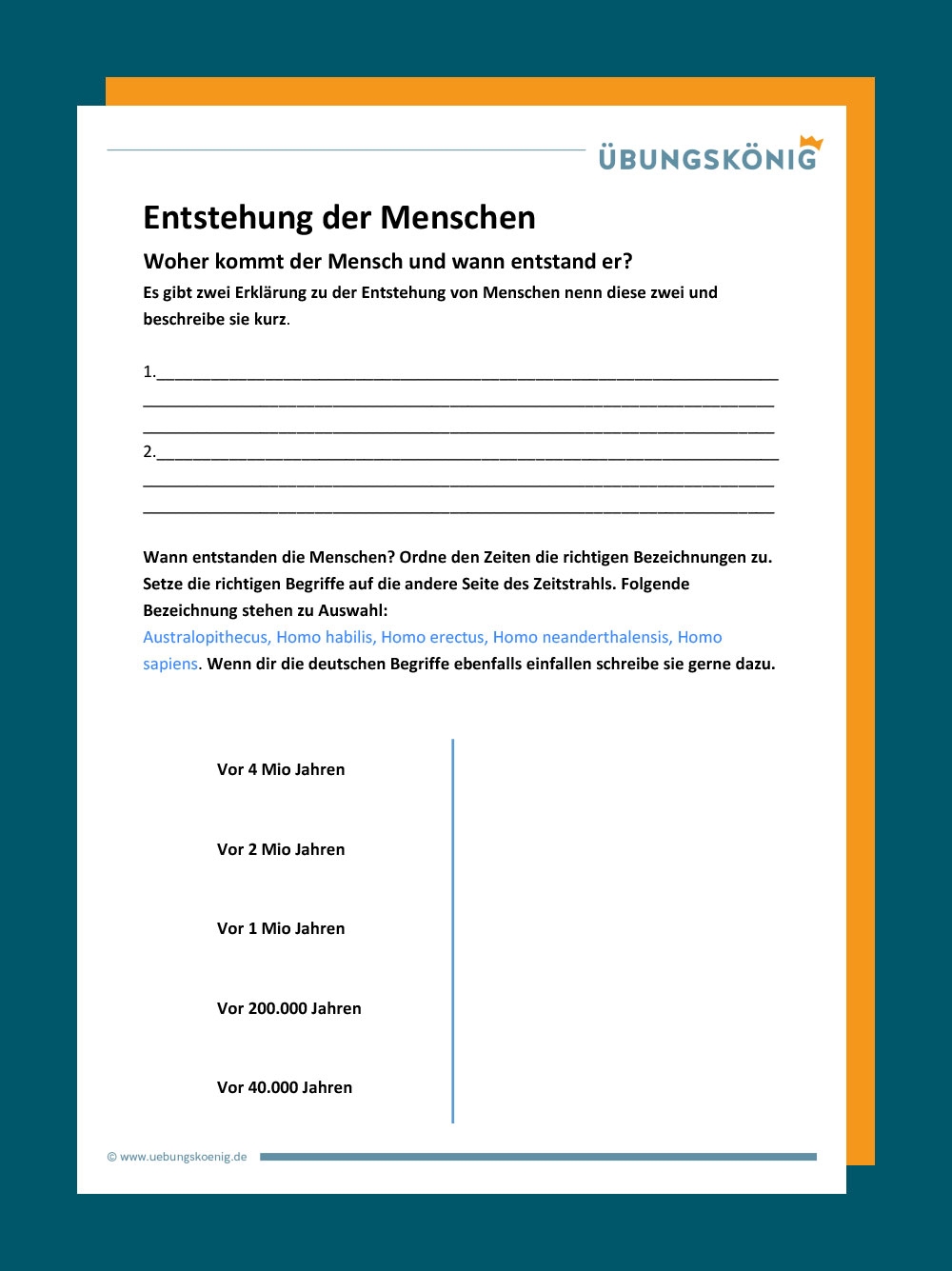 Entstehung Des Menschen