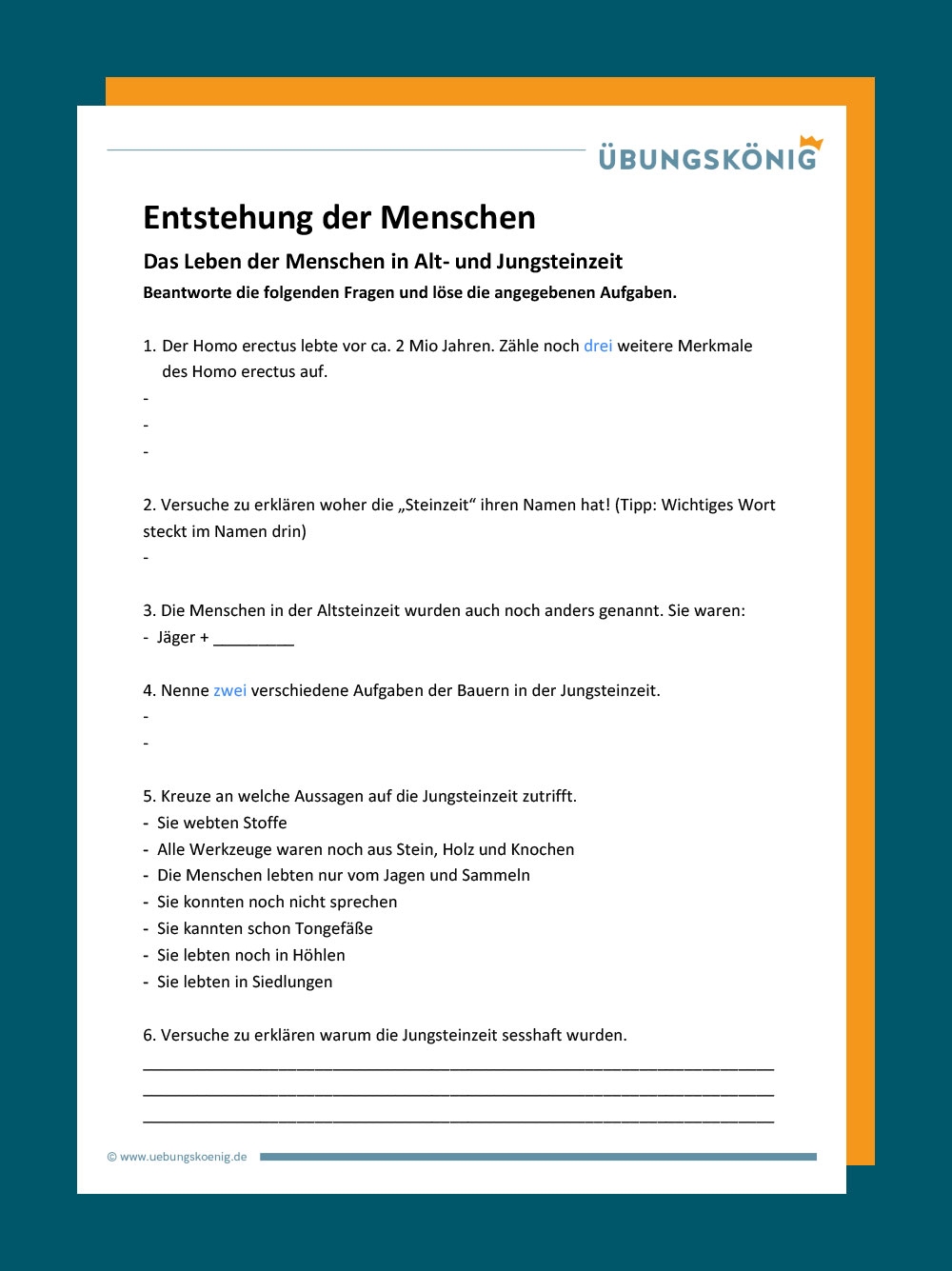 Geschichte 5. Klasse Gymnasium Arbeitsblätter