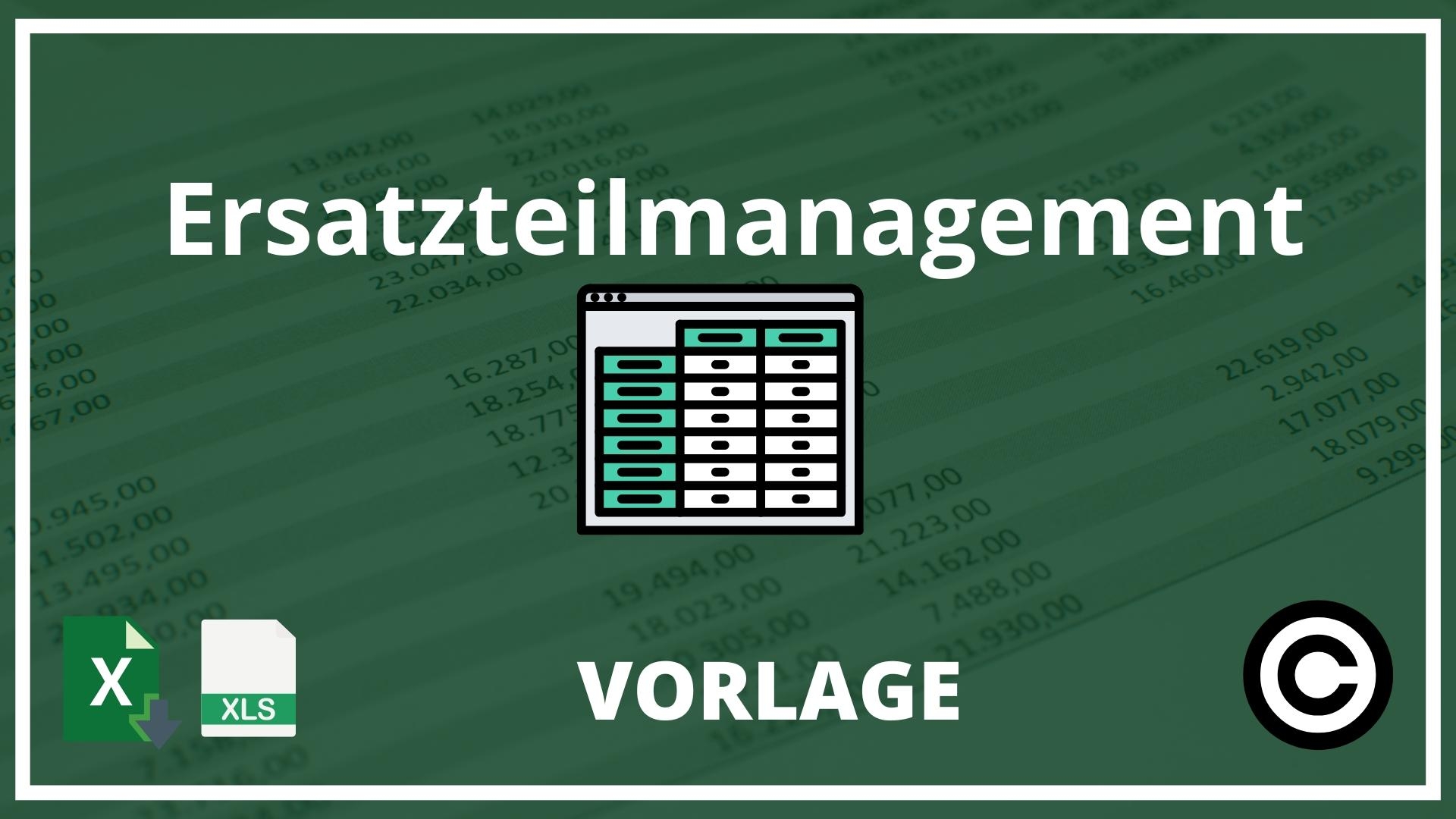 Ersatzteilmanagement Excel Vorlage