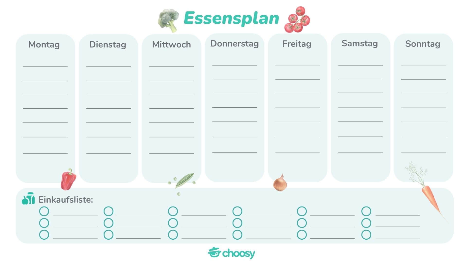 Essensplan Vorlage Kostenlos