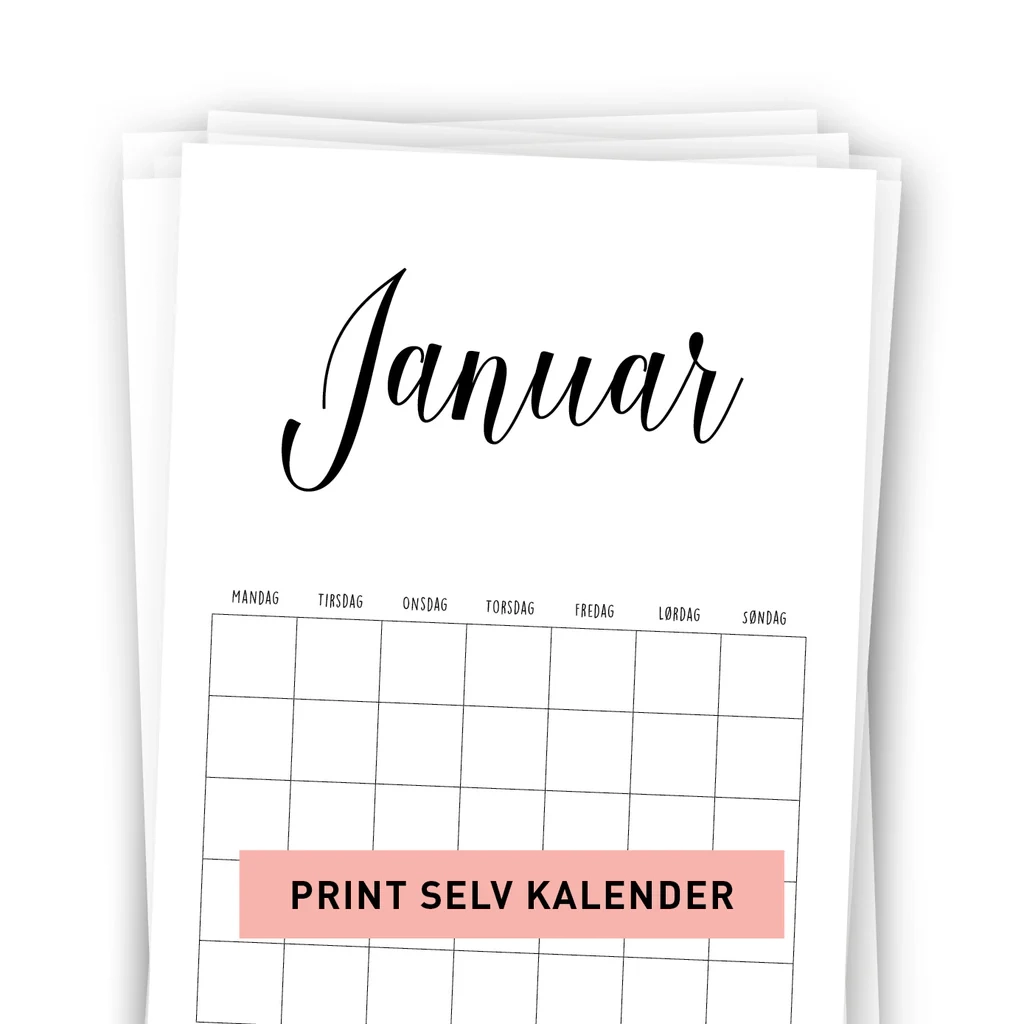 Evigheds Kalender Print Selv 