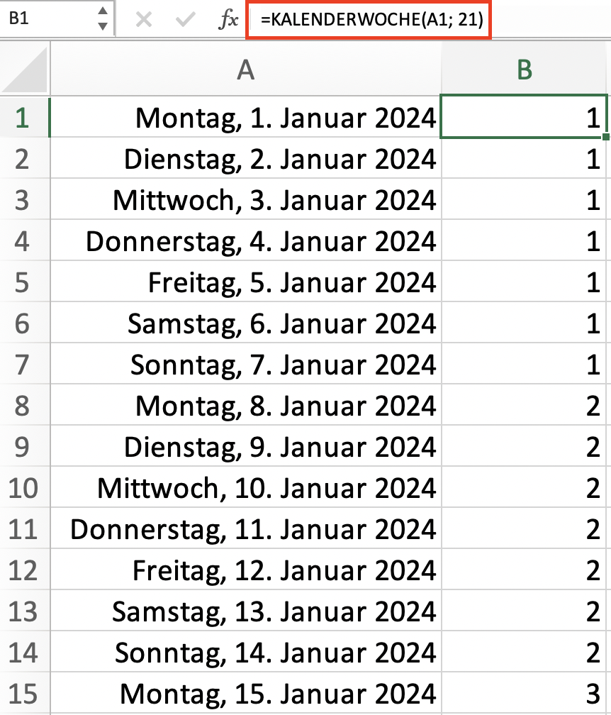 kW Woche Kalender