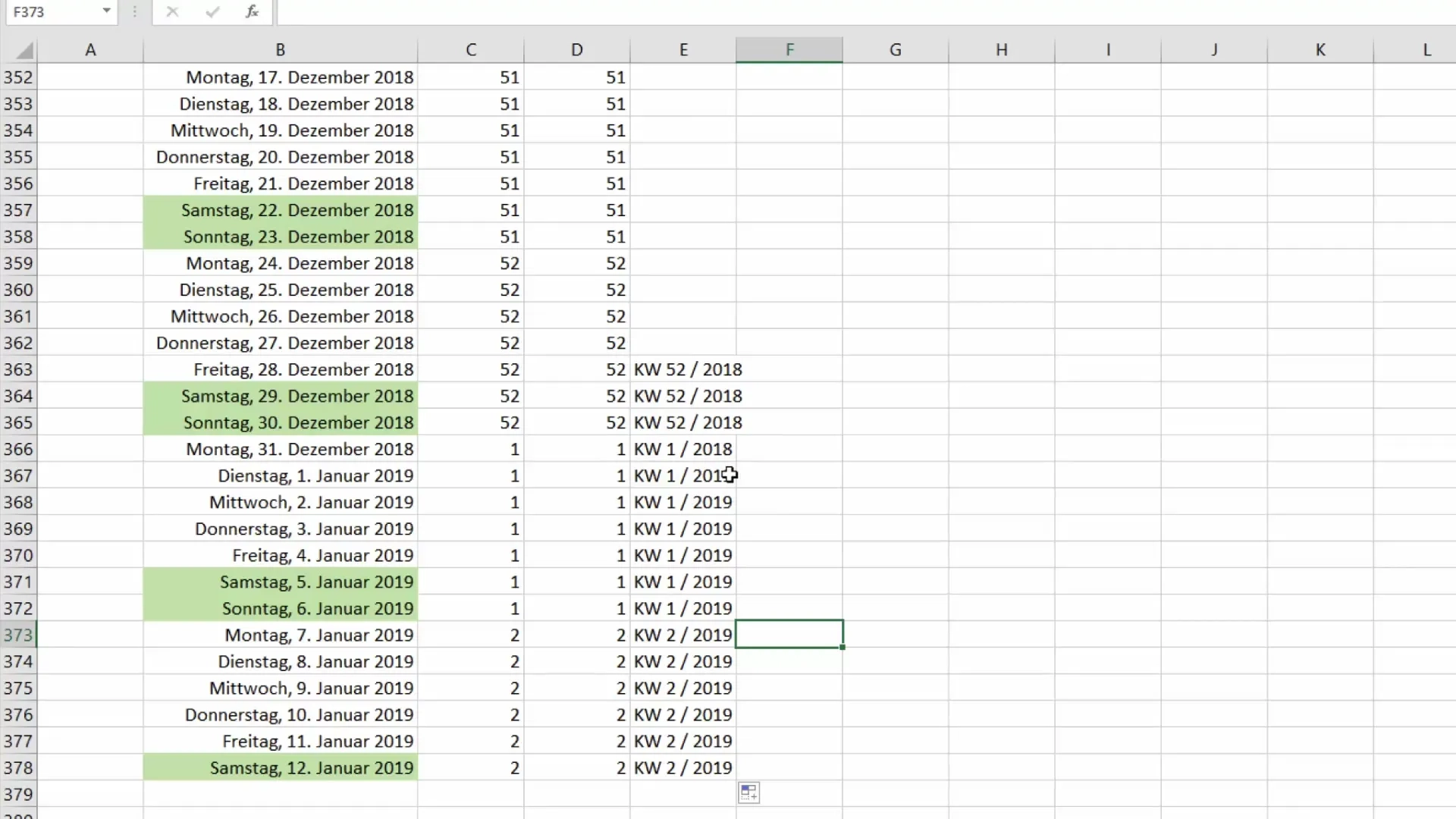 Excel Kalenderwochen Richtig Erstellen
