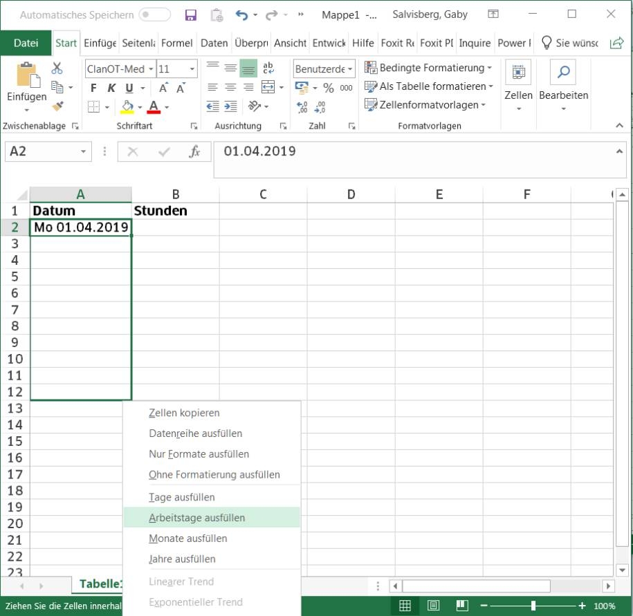 Excel LibreOffice Datumsreihe Ohne Wochenende Ausf llen Pctipp ch