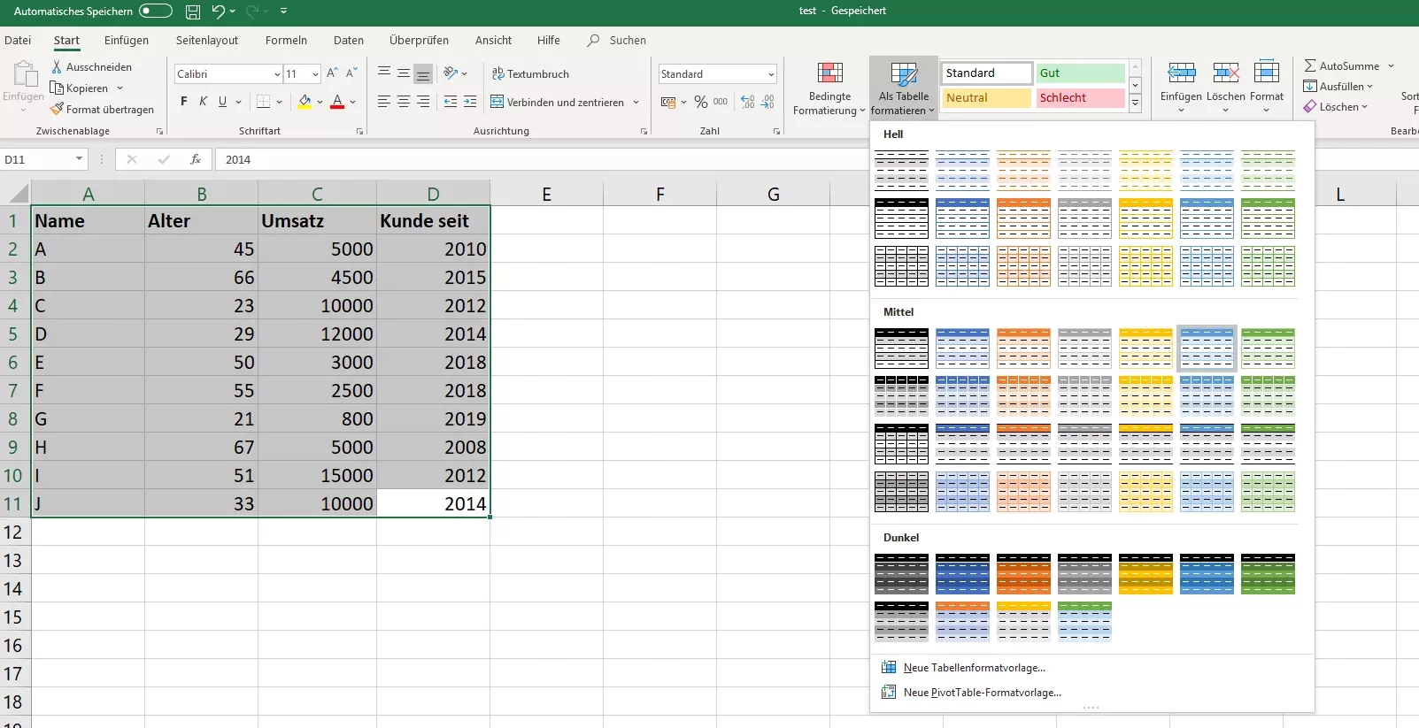 Excel Tabelle Schnell Und Einfach Excel Tabellen Erstellen IONOS