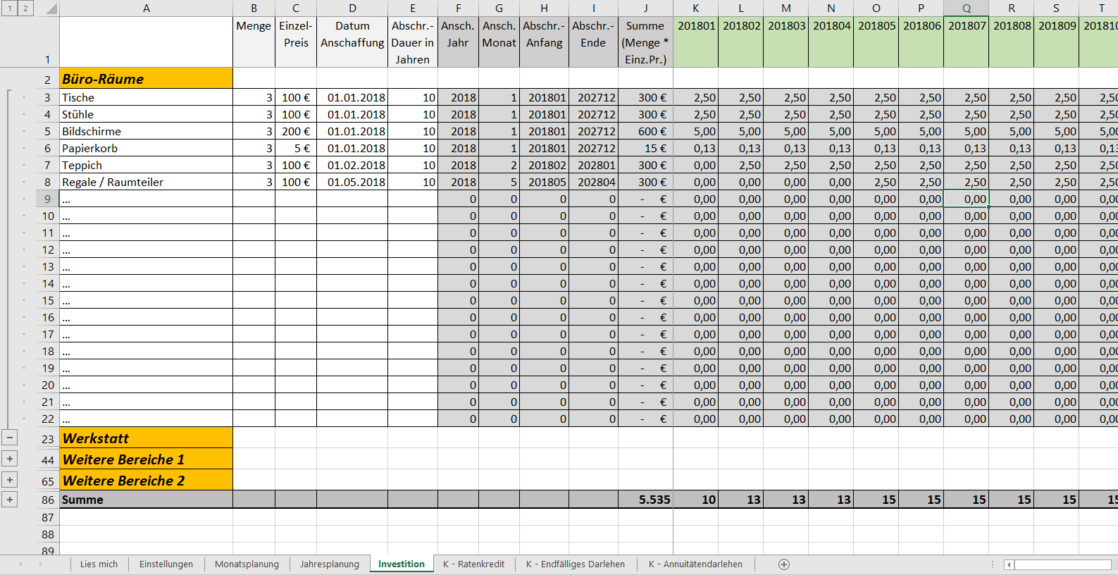 Excel Vorlage Finanzplan Businessplan Pierre Tunger