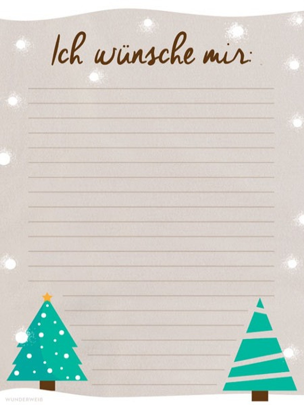 Wunschzettel Zum Ausdrucken Kostenlos