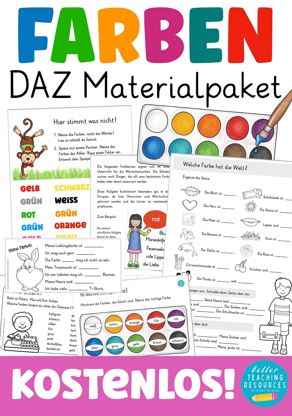 Farben Unterrichtsmaterial Deutsch Als Zweitsprache Kostenlos Cindy Seidler