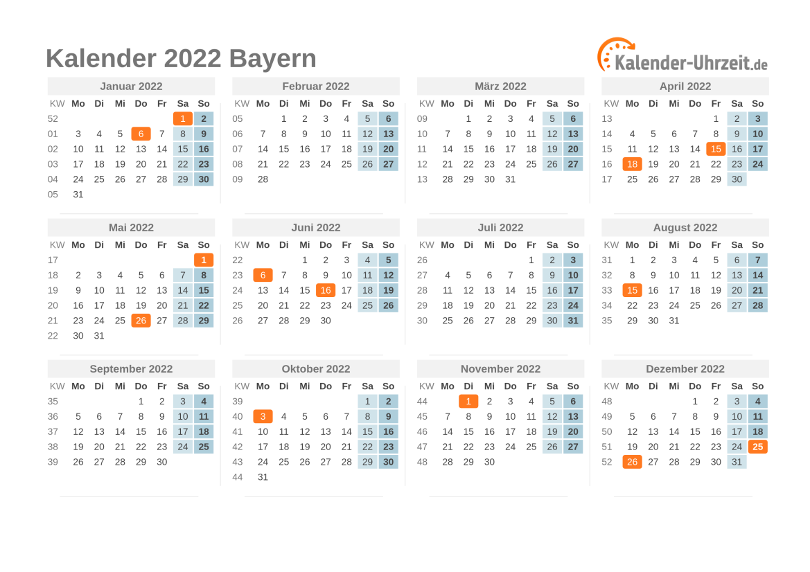 Feiertage 2022 Bayern Kalender Feiertage 2022 Bayern Kalender