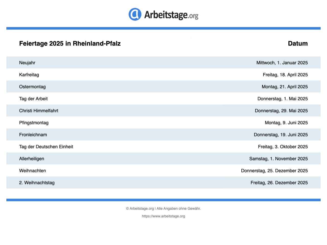 Feiertage 2025 In Rheinland Pfalz Termine Infos