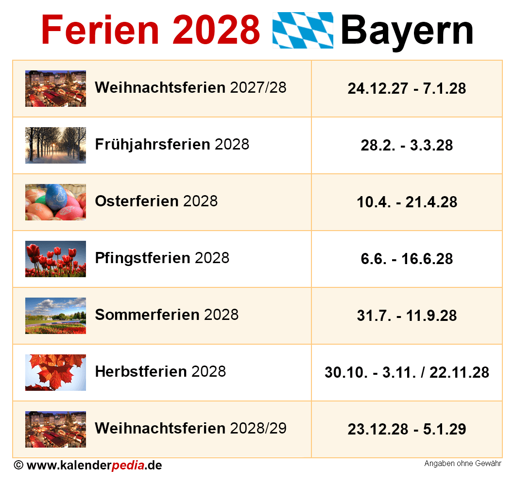 Kalender 2028 Bayern MIT Feiertagen Kalender 2028 Bayern MIT Feiertagen