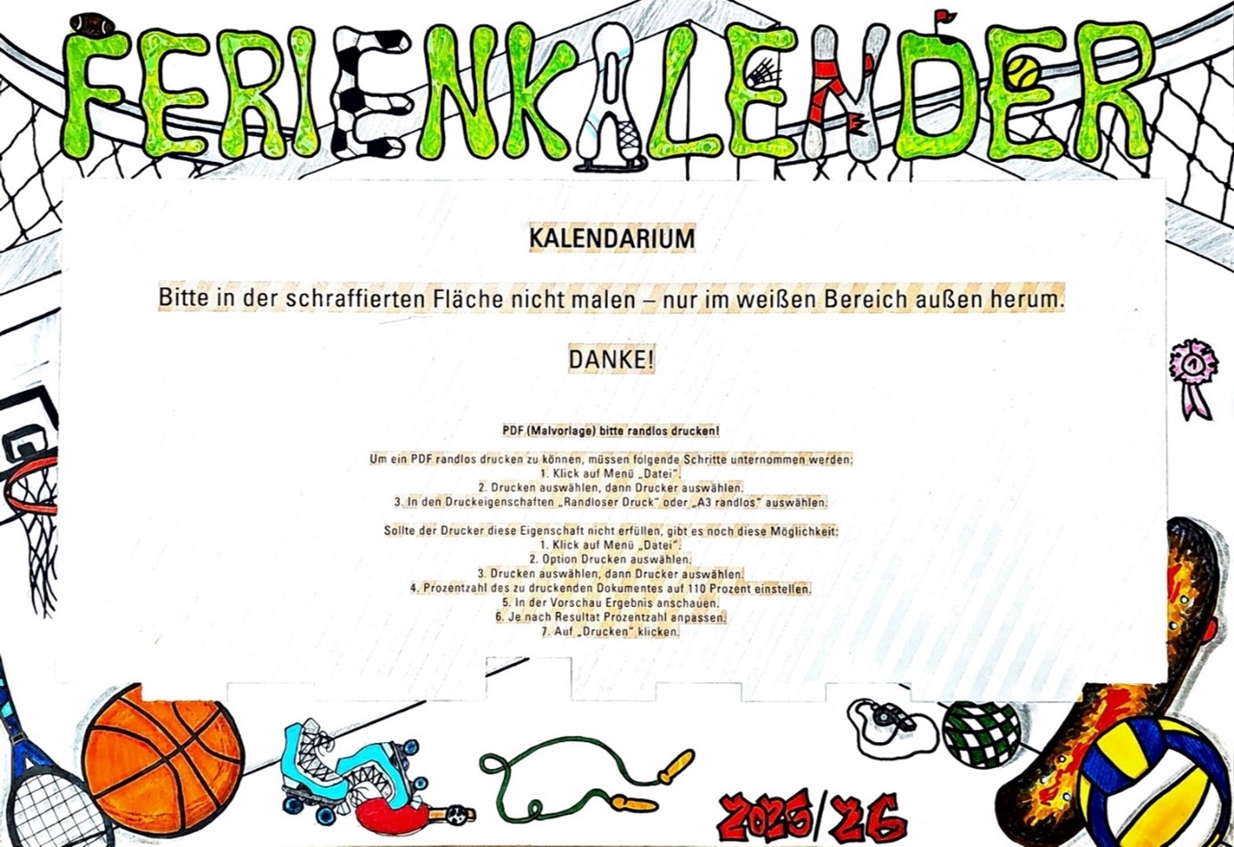 Ferienkalender Wettbewerb Staatliche Realschule Neuburg A D Donau