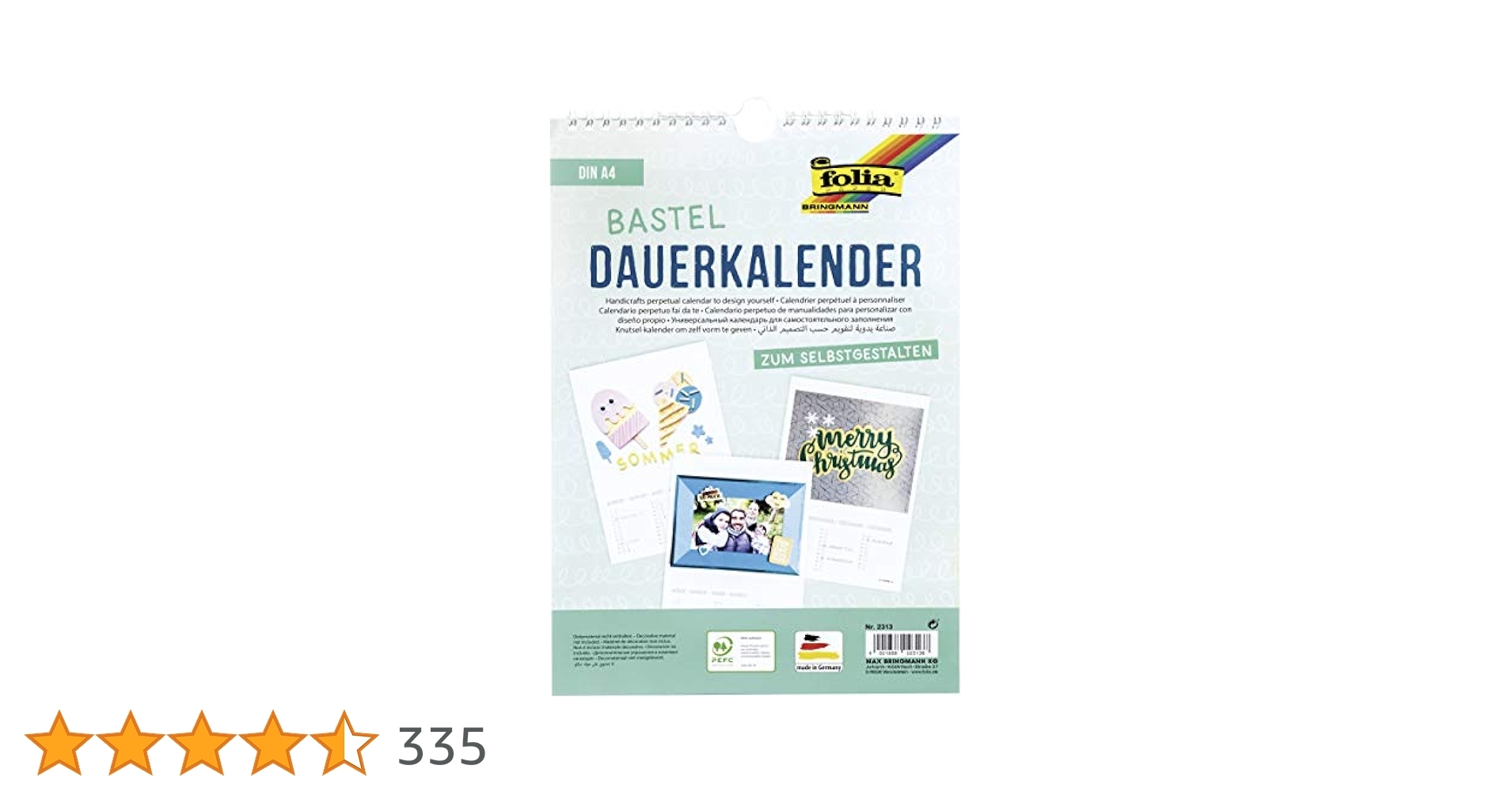 DM Din a 4 Kalender Basteln