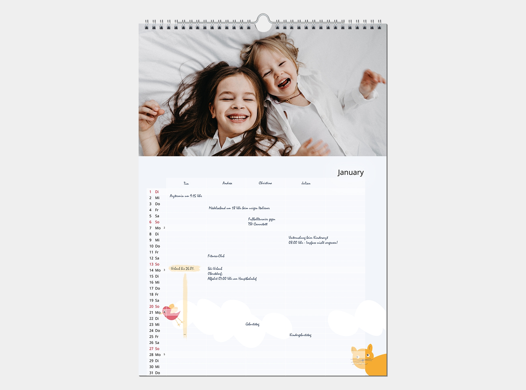 Foto Familienkalender 2026 Selbst Gestalten Myphotobook