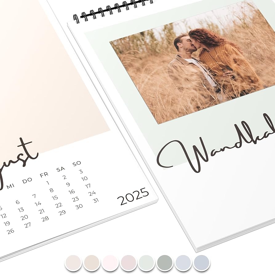 Fotokalender 2025 Zum Selbstgestalten Bastelkalender 2025 Im A4 Format DIY Kalender Zum Selber Gestalten Von Januar Bis Dezember Mit Ferien bersicht Ideal Als Geschenk Pastell Schrift Amazon de B robedarf Schreibwaren