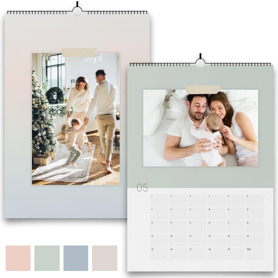 Fotokalender 2025 Zum Selbstgestalten Bastelkalender Immerw hrend A4 Format DIY Kalender Zum Selber Gestalten 12 Monate Geschenk Weihnachten Familie Pastell Mehrfarbig Amazon de B robedarf Schreibwaren