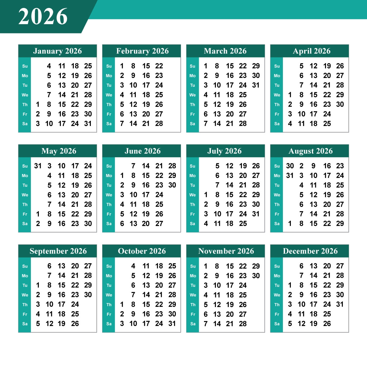 Free Calendar 2023 2024 2025 2026 B Design Mudah