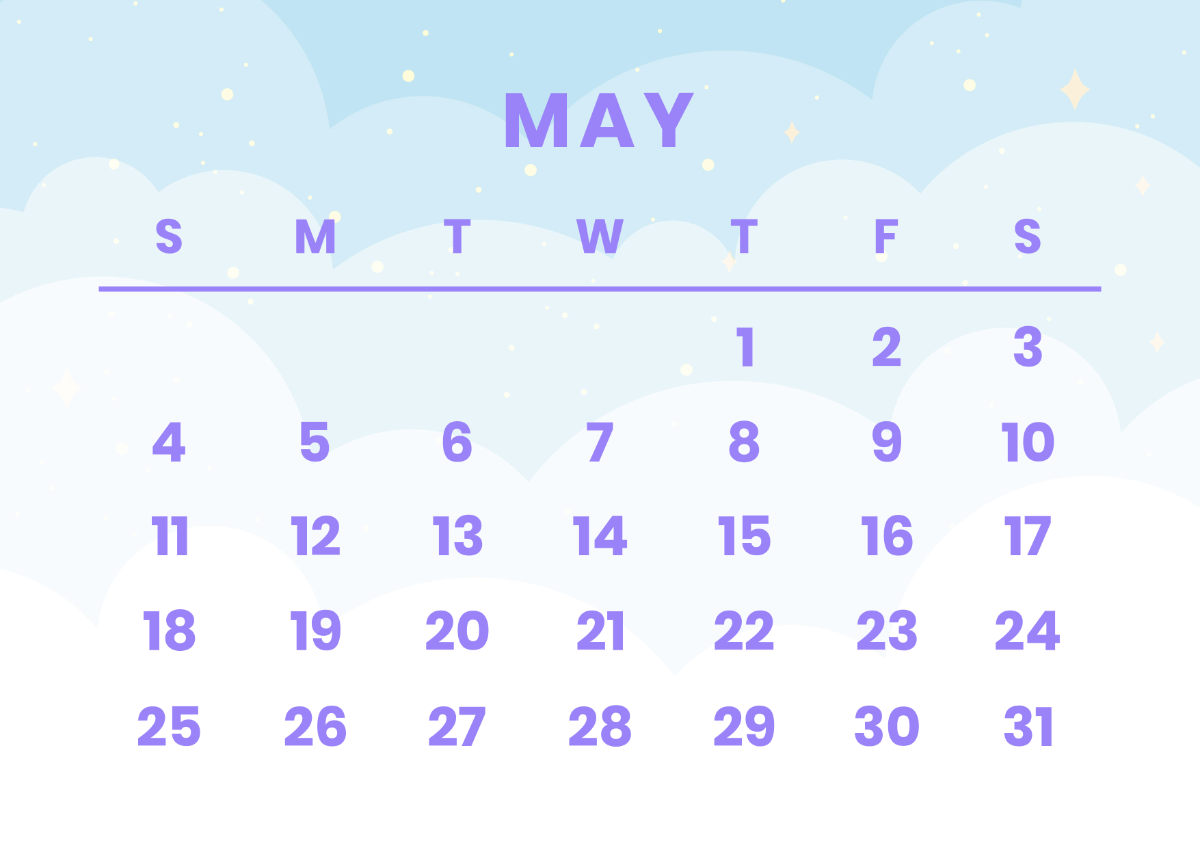 Free May 2025 Dream Calendar Template To Edit Online