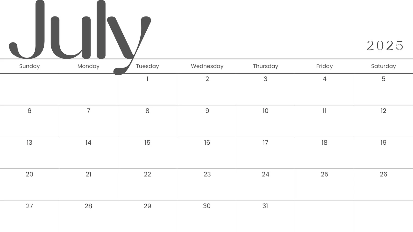 Kalender 2025 PDF Za