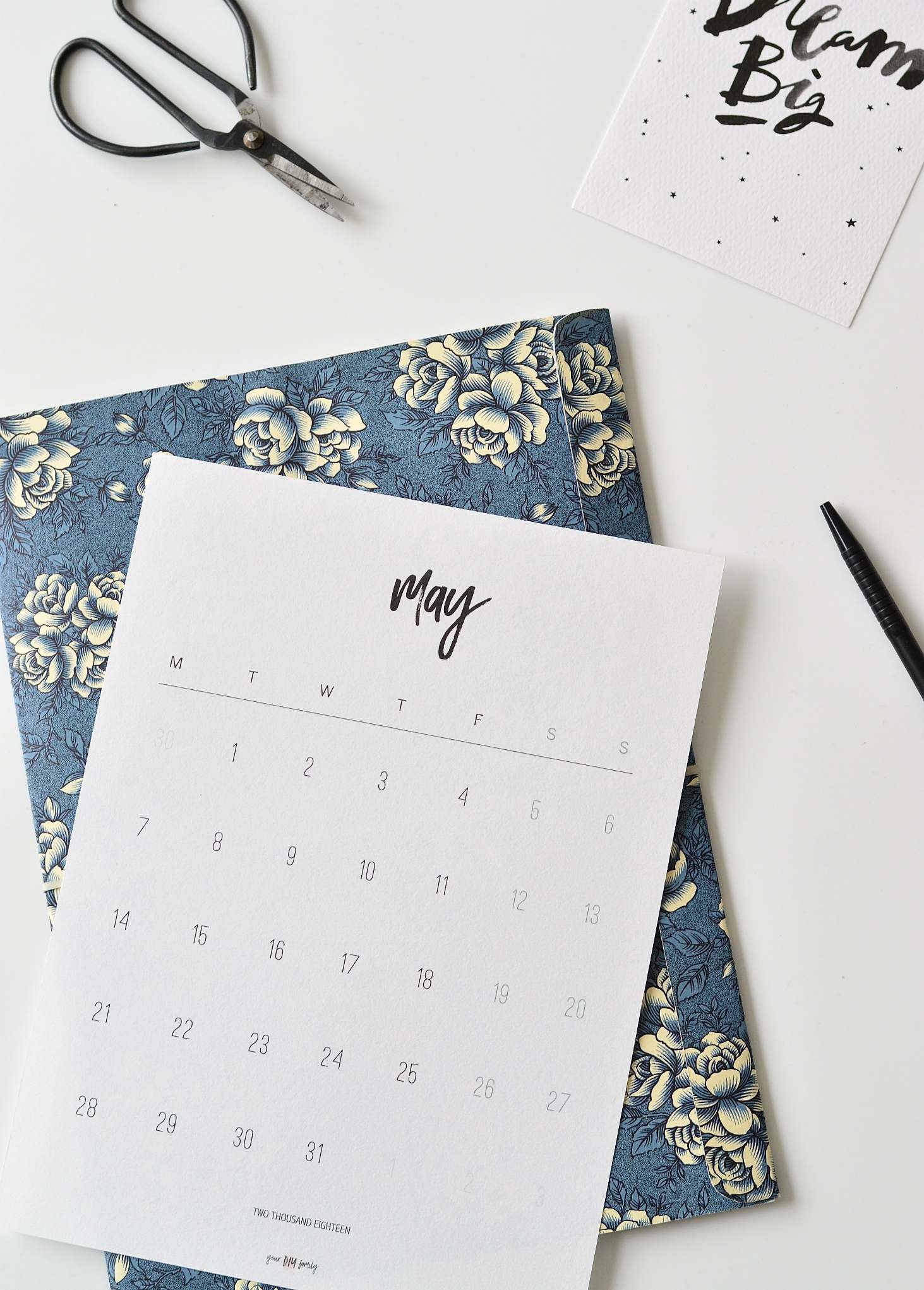 Free Printable May 2018 Calendar DIY Home Decor Your DIY Family