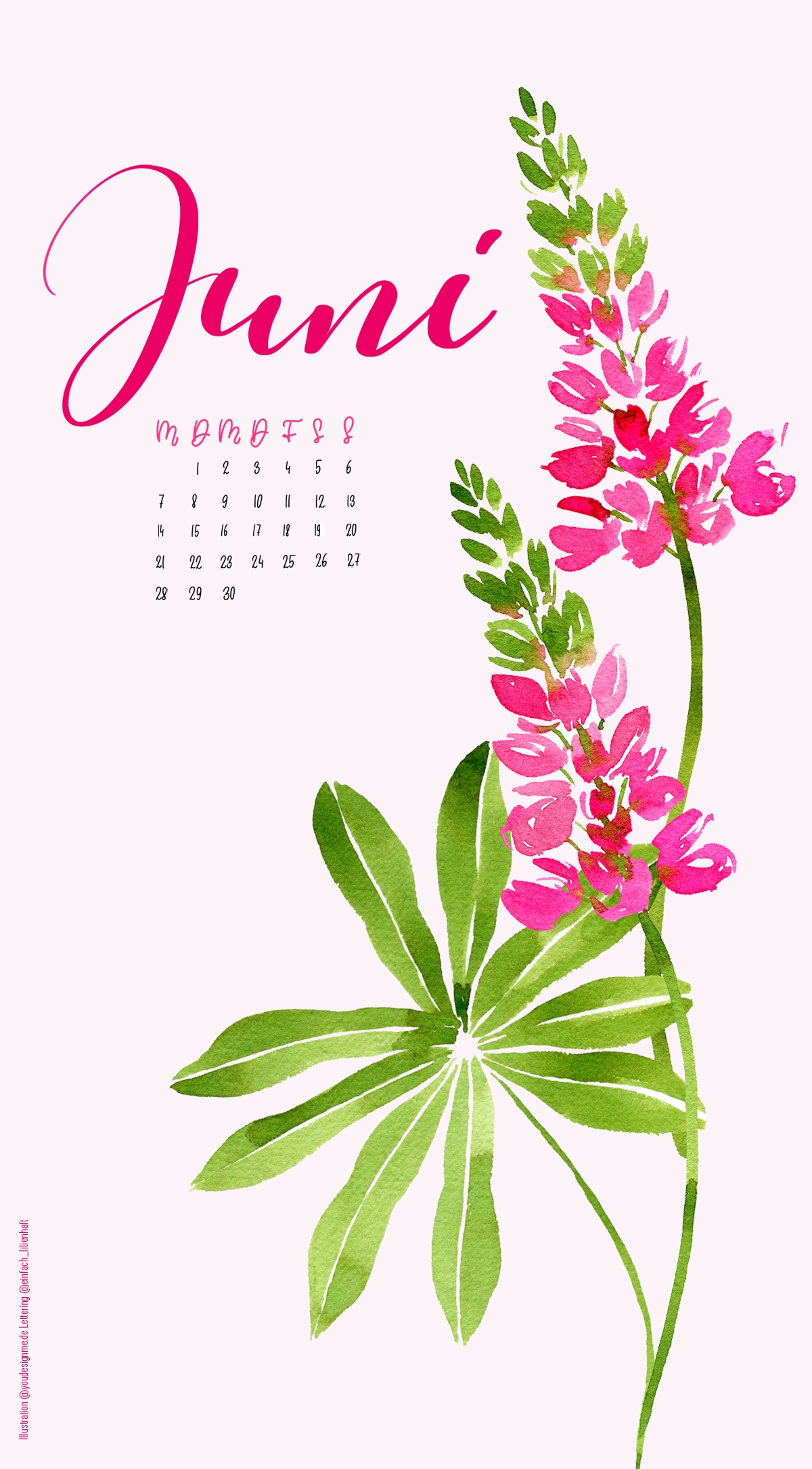 Freebie Kalender Juni F r Mehr WOW In Deinem Aquarell