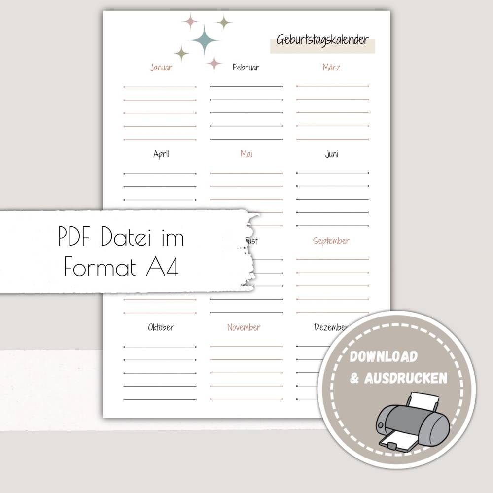 Geburtstagskalender Zum Ausdrucken Kostenlos Geburtstagskalender Zum Ausdrucken Kostenlos