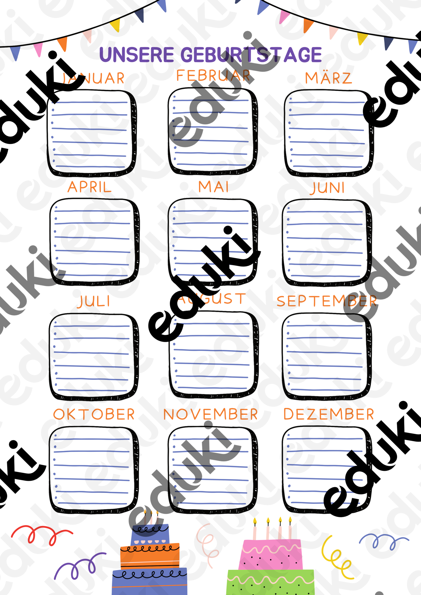 Geburtstagskalender Zum Ausdrucken Unterrichtsmaterial Im Fach Fach bergreifendes Geburtstagskalender Zum Ausdrucken Unterrichtsmaterial Im Fach Fach bergreifendes