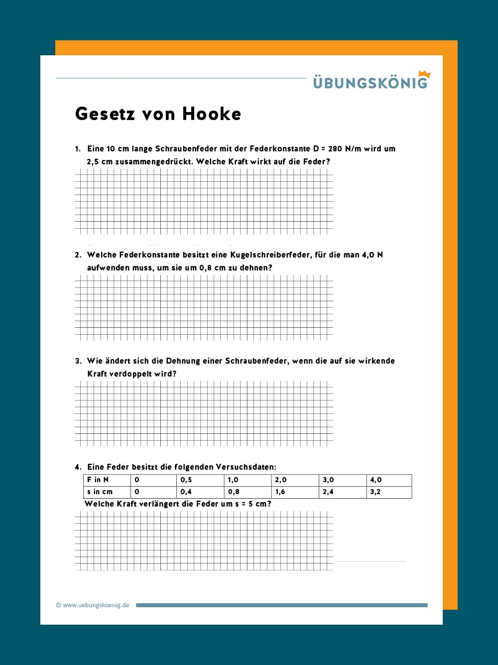 Physik Klasse 7 Arbeitsblätter