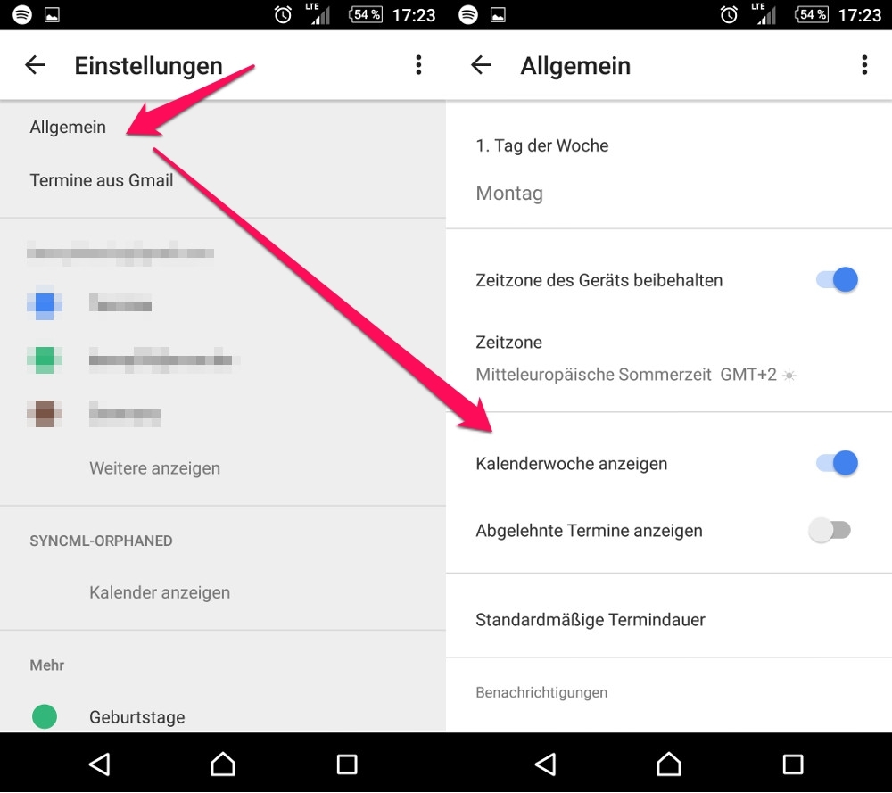 Google Kalender App Anzeige Der Kalenderwoche RandomBrick de