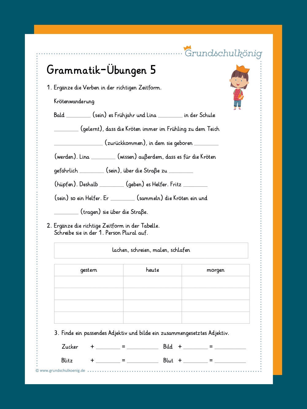 Grammatik In Der Grundschule Gemischte bungen