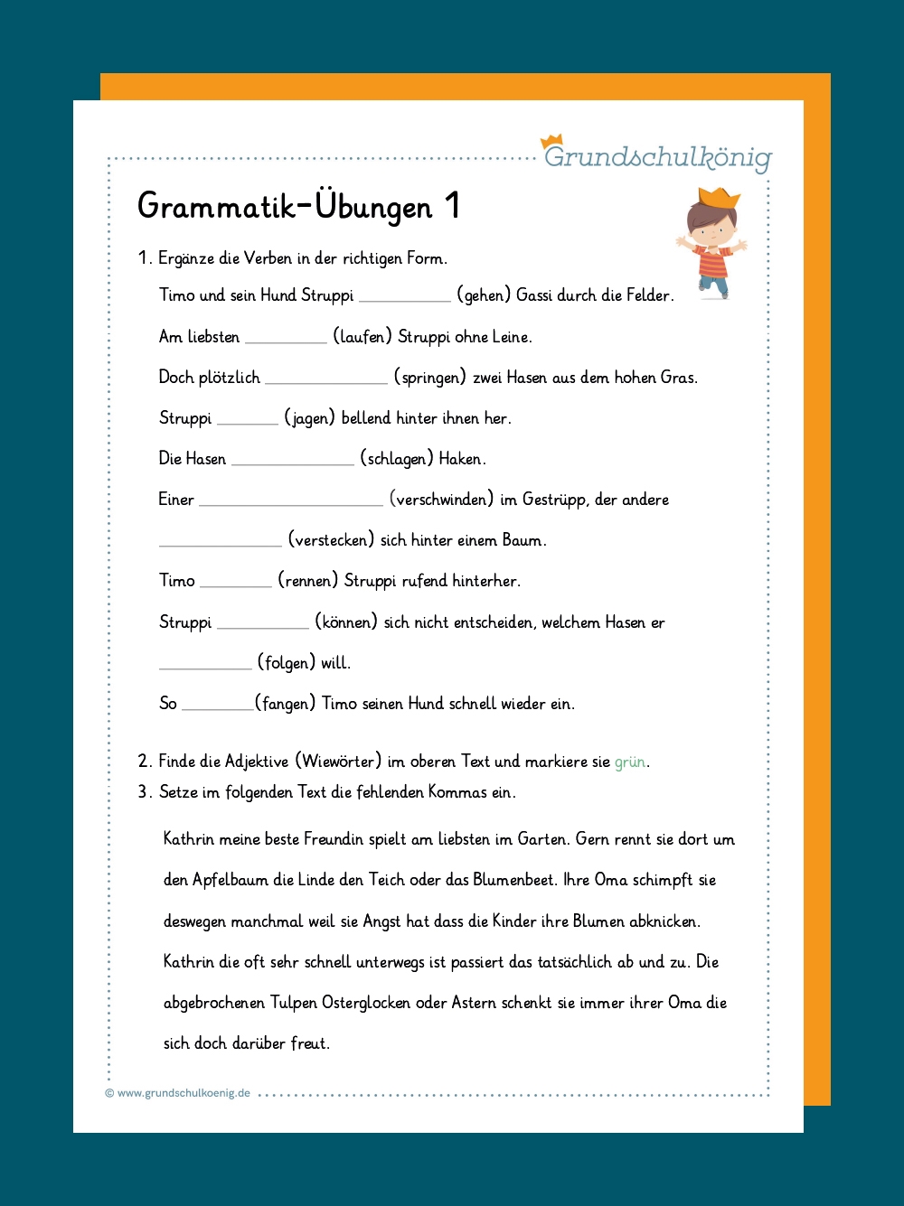 Grammatik In Der Grundschule Gemischte bungen