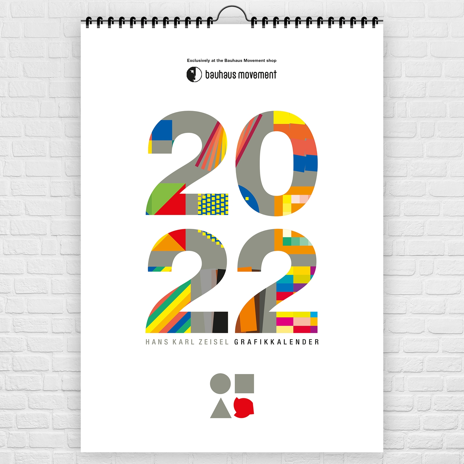 Graphic Calender 2022 Bauhaus Movement Original Design Icons