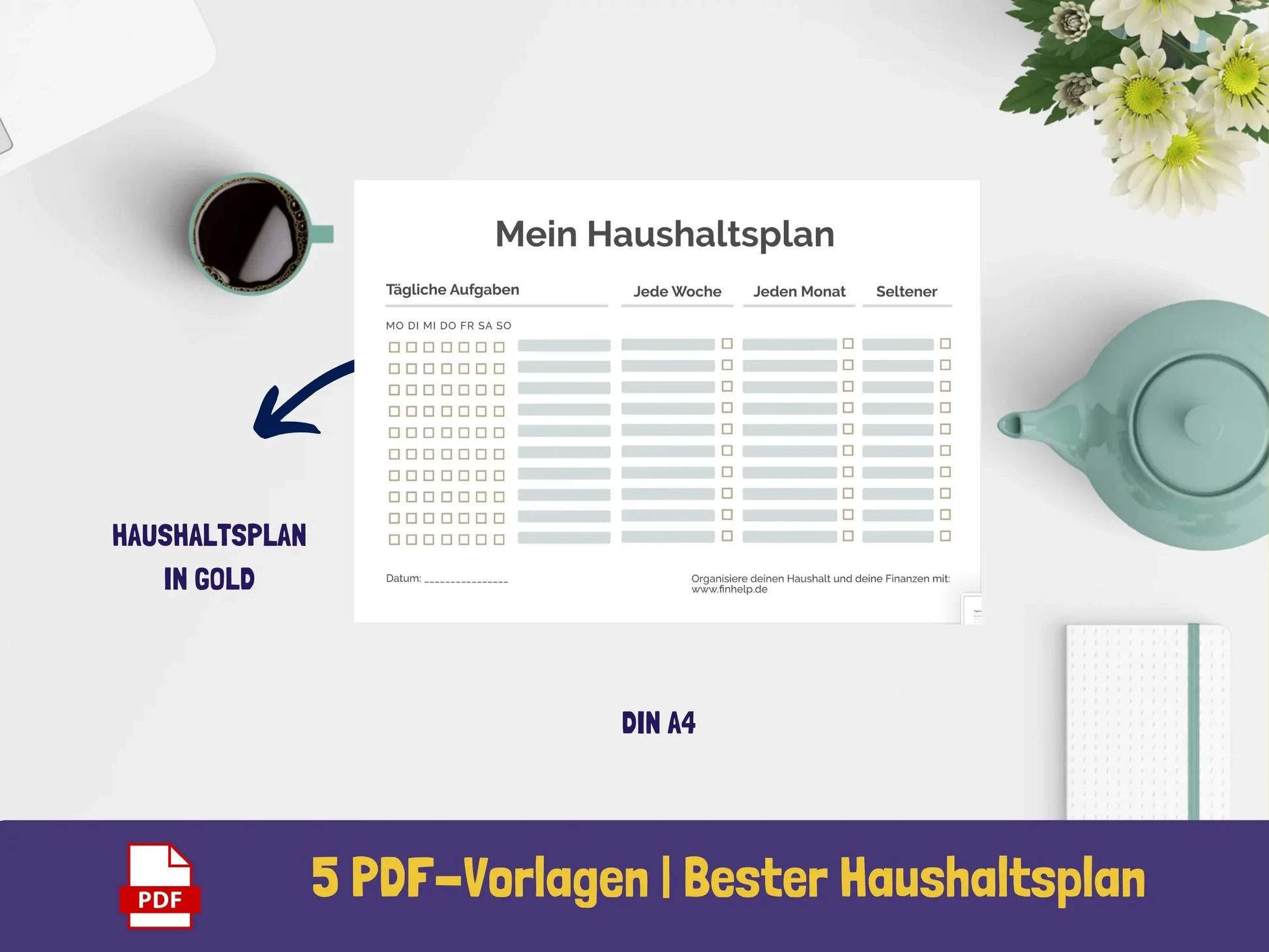 Gratis Haushaltsplan 5 Vorlagen Als PDF Zum Ausdrucken