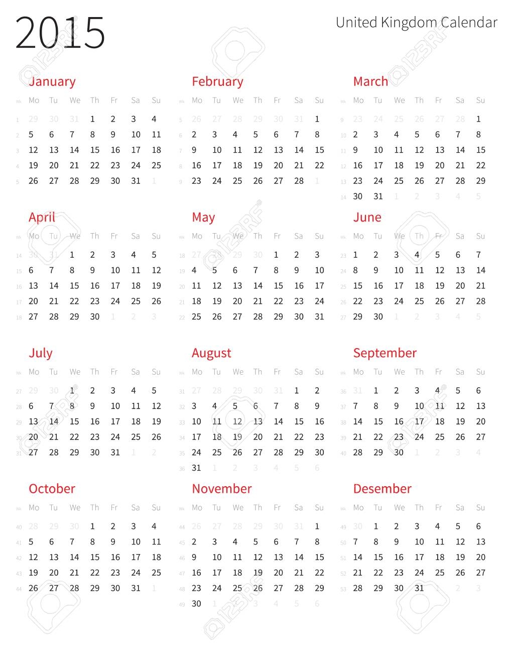 Kalender MIT Wochennummern