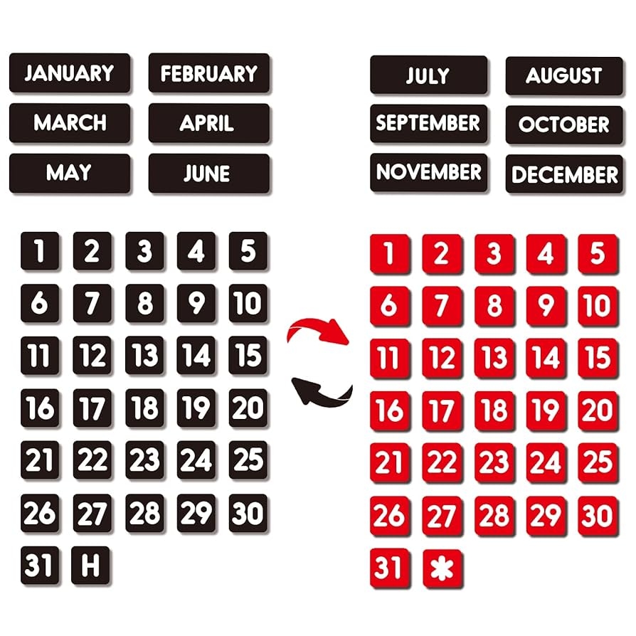 Gro e Doppelseitige Magnetische Zahlen Und Monate F r Gro e Trocken Abwischbare Kalender Whiteboard Kalendermagnete F r Magnetisches Whiteboard Und K hlschrankkalender 2 5 X 2 5 Cm Amazon de B robedarf Schreibwaren