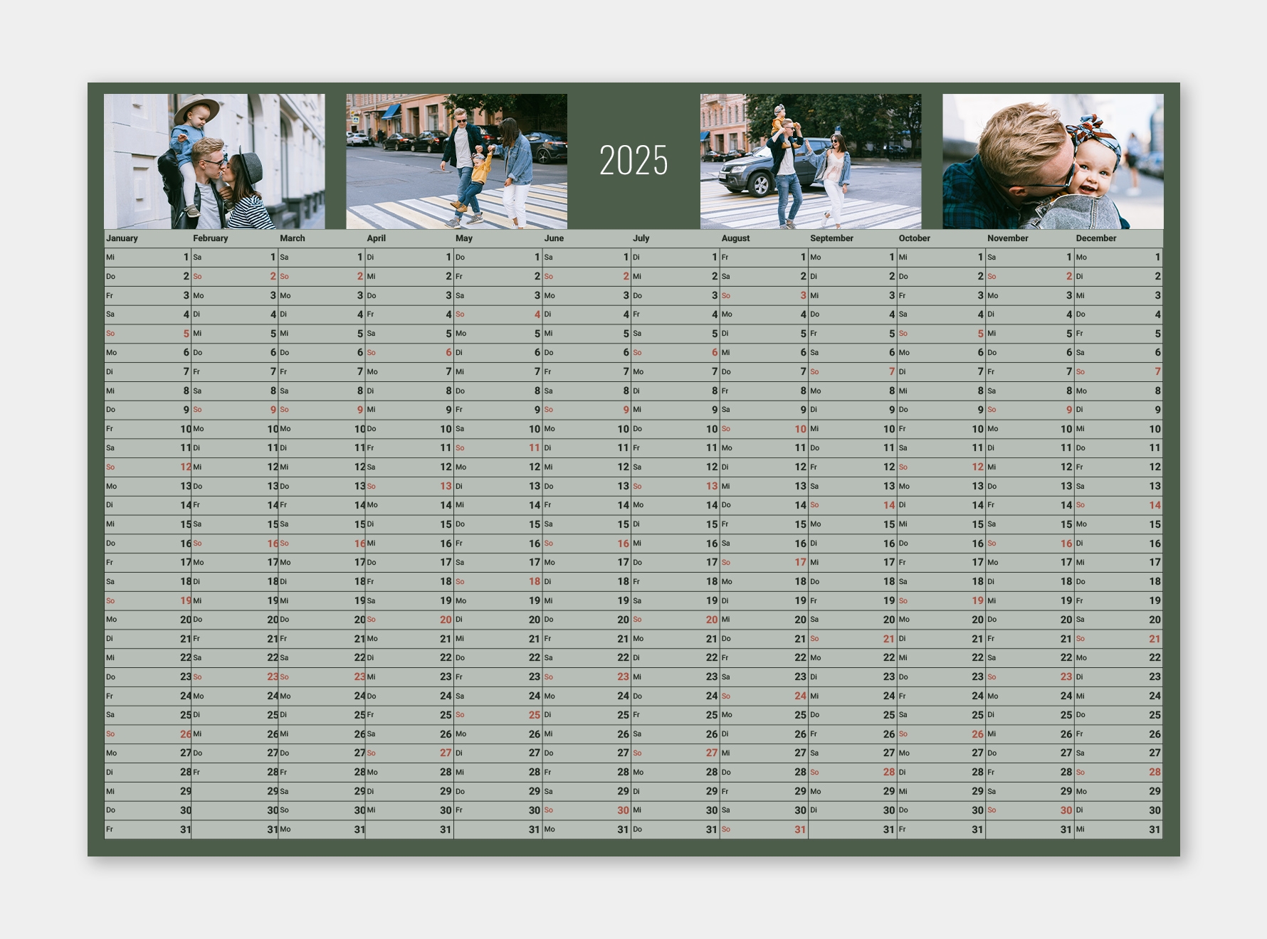 Gro e Kalender Fotokalender DIN A2 Selbst Gestalten Myphotobook
