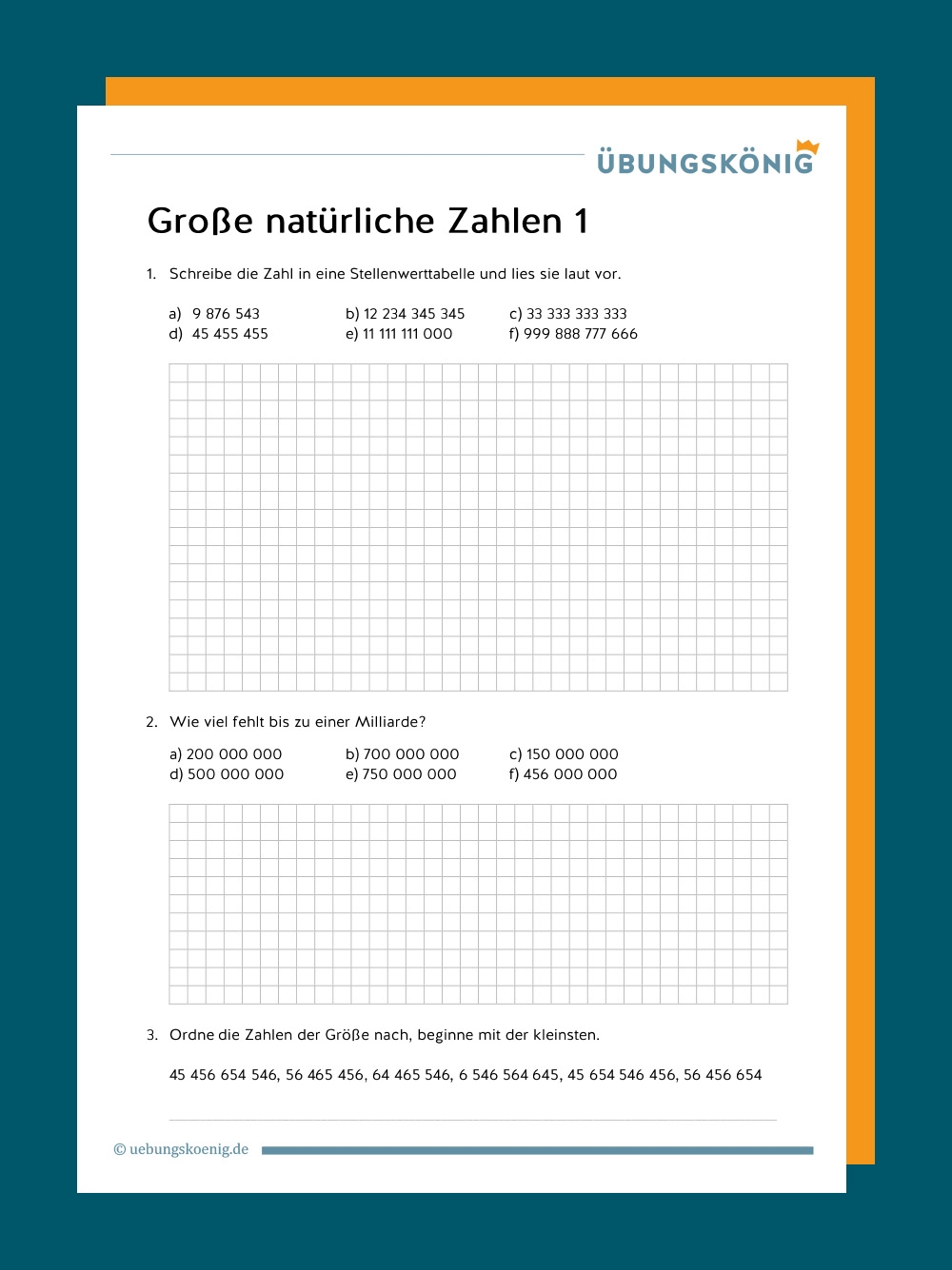 Gro e Nat rliche Zahlen