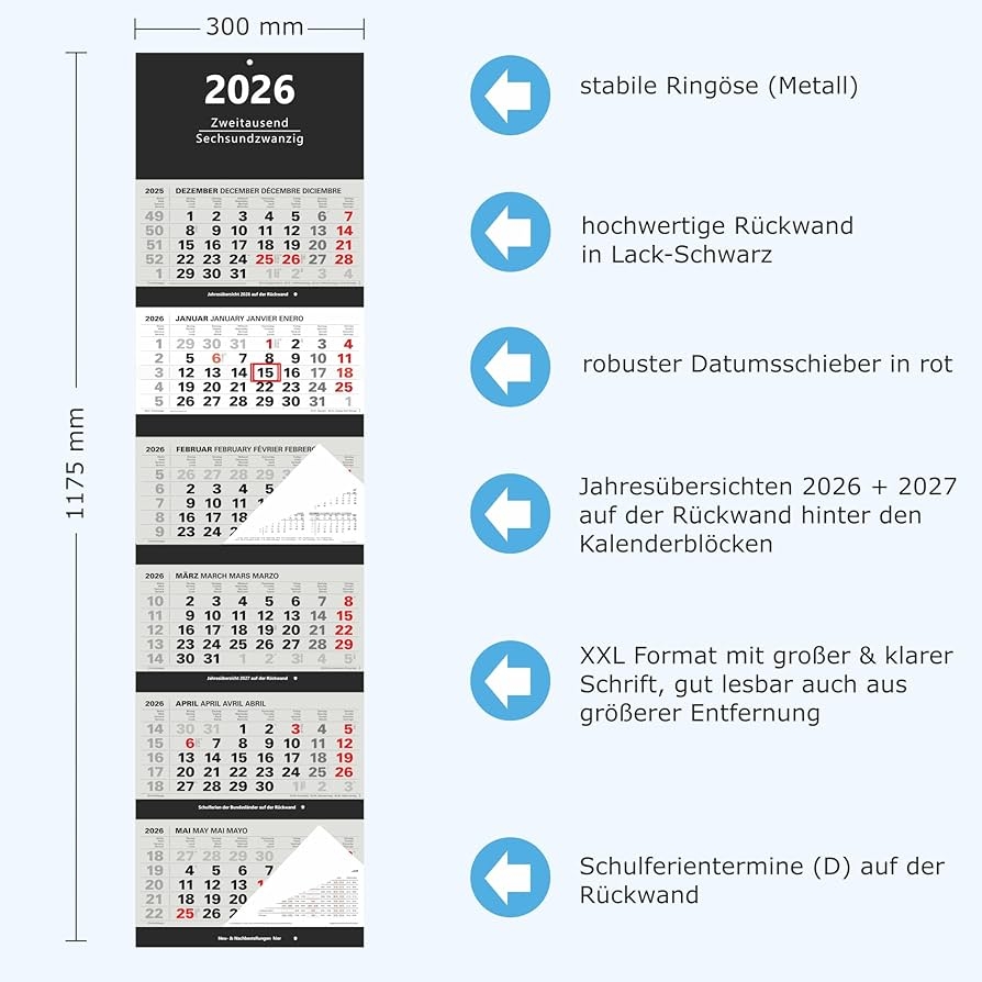 Kalender 6 Monate