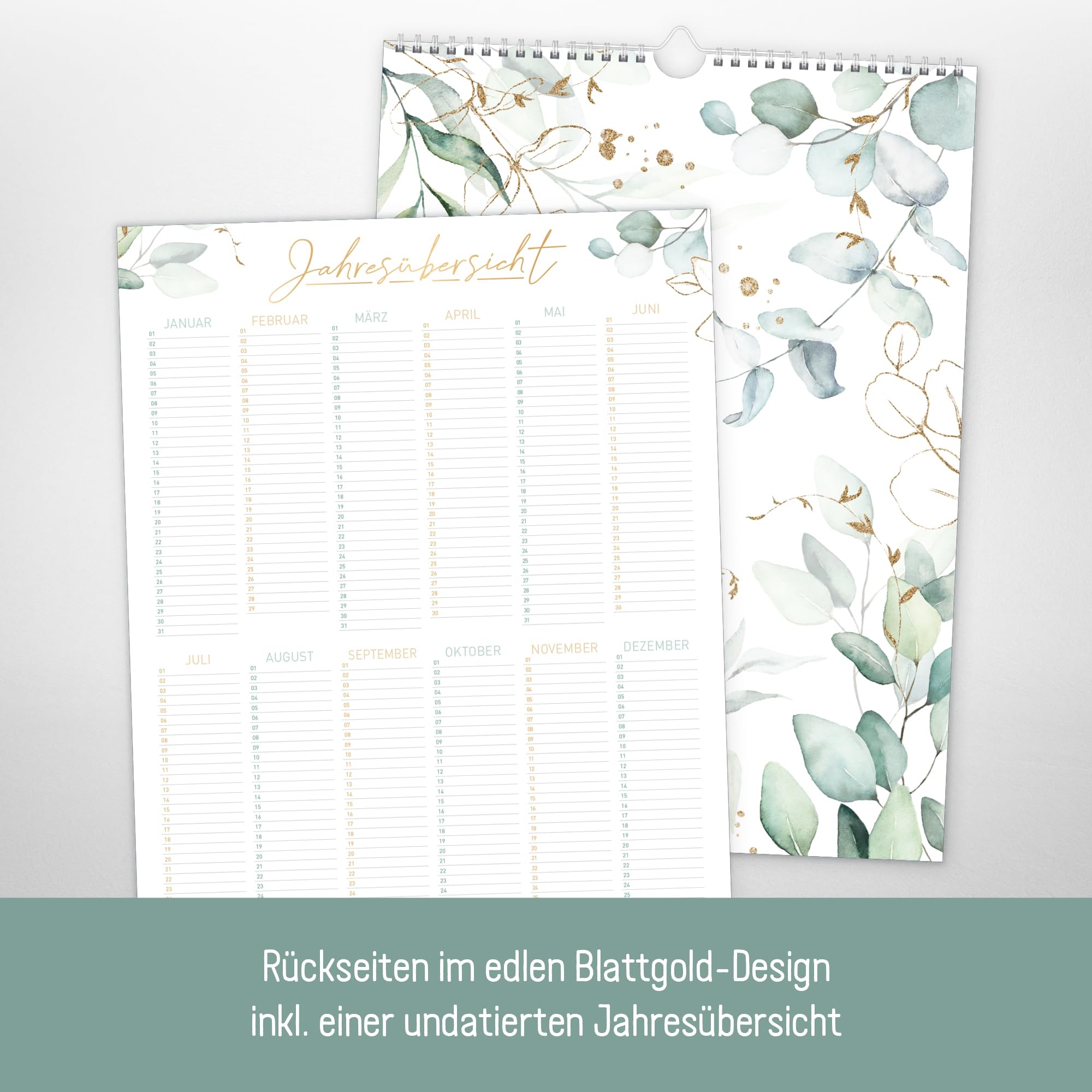 H fft Bastelkalender A4 Ohne Jahr Immerw hrend Blattgold Fotokalender DIY Kalender Kreativ Kalender Geburtstags Kalender Zum Selbstgestalten Nachhaltig Klimafreundlich Amazon de B robedarf Schreibwaren