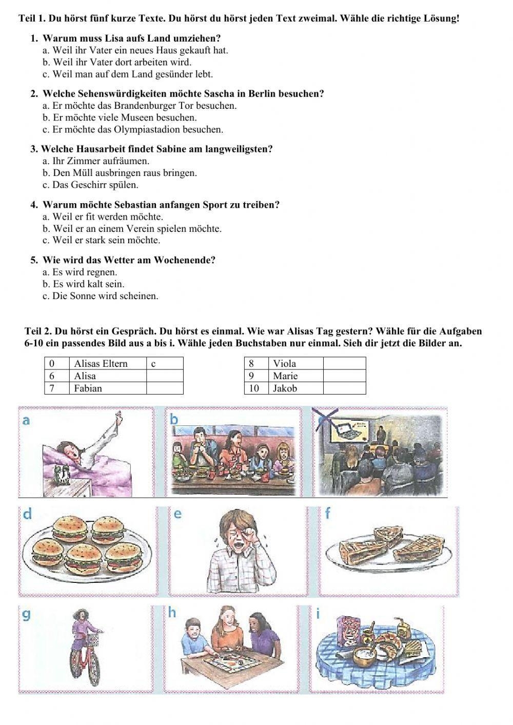 H ren A2 Free Interactive Worksheets 182872