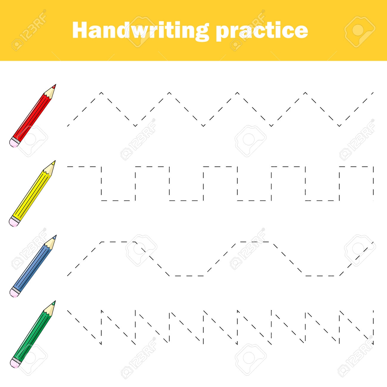 Handschrift bungsblatt Lernspiel F r Kinder Druckbares Arbeitsblatt F r Kinder Arbeitsblatt F r Schreibtraining Zum Ausdrucken Lizenzfrei Nutzbare SVG Vektorgrafiken Clip Arts Illustrationen Image 202330739 