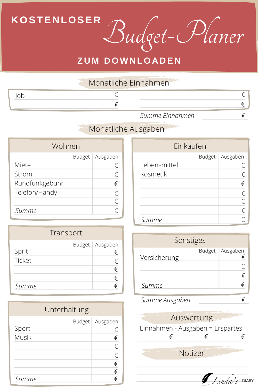 Haushaltsbuch Vorlage Entdecke 8 Ausgaben Ideen Haushaltsbuch Haushaltsplaner Und Mehr
