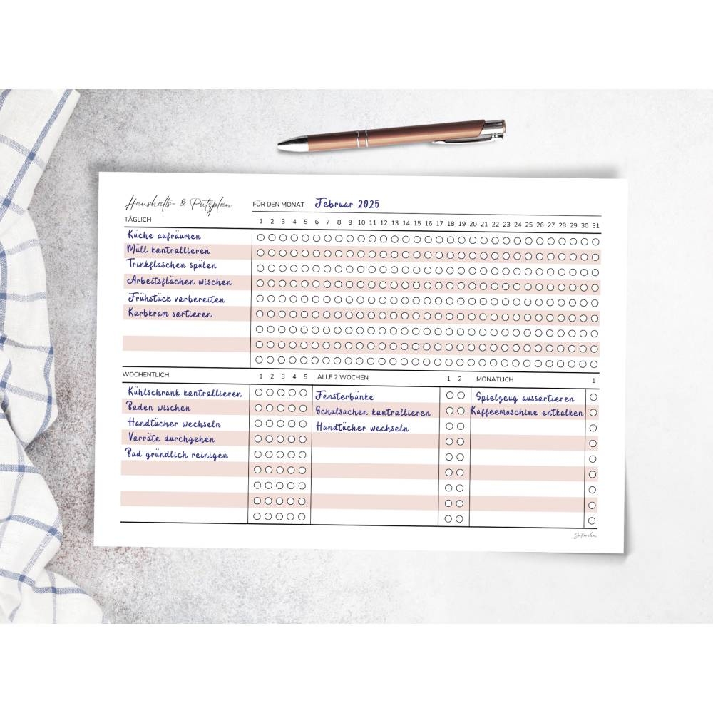 Haushaltsplan Vorlage Zum Ausdrucken Kostenlos