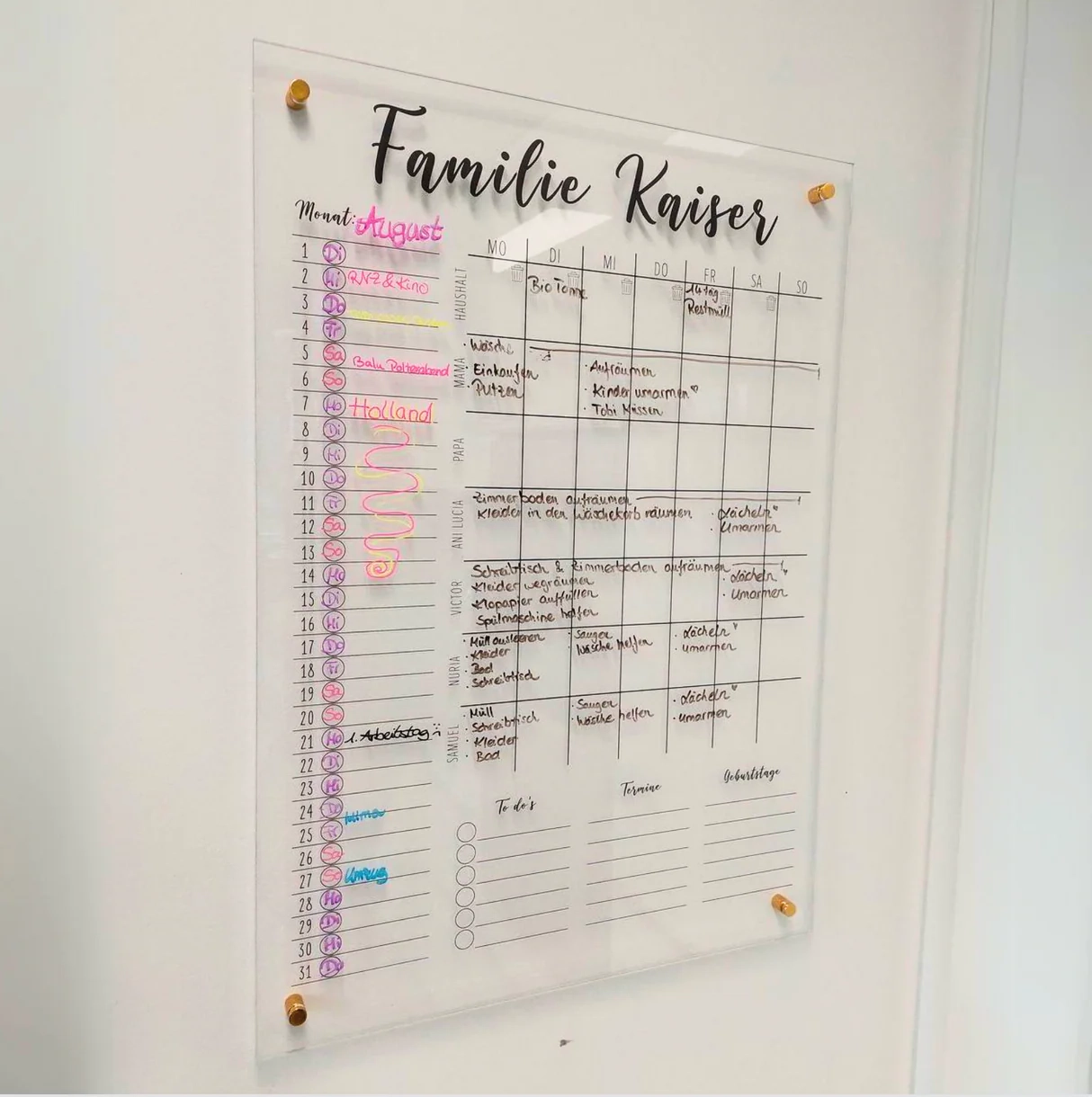 Haushaltsplaner F r Die Familie Wunsch Kalender