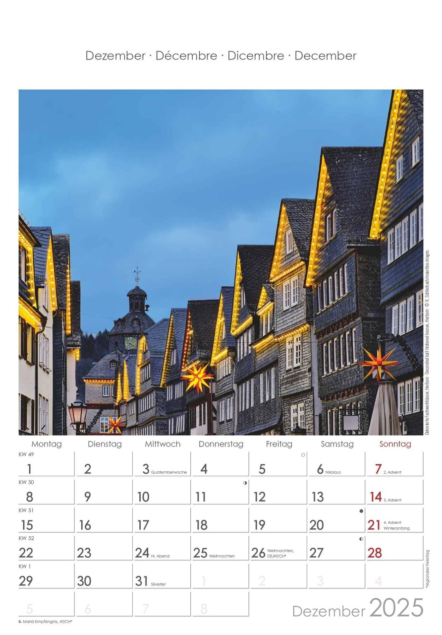 Urlaubskalender Hessen 2025